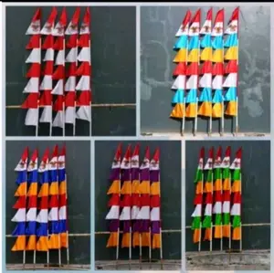 20 pcs /1 kodi Bendera Umbul-Umbul Garuda, Panjang 2,7 Meter, Bahan Peles Kahatex, Jahitan Kuat dan Rapih, Warna Tidak Mudah Luntur