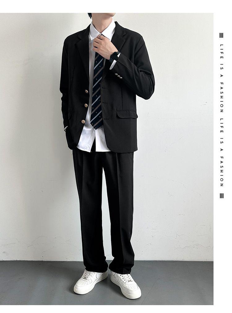 Product Introduction of Trendy Japanese Schoolboy Blazer Set - Stylish DK Uniform Suit for Men, Vintage Campus Style Jacket & Pants (1855+ Reviews) 12