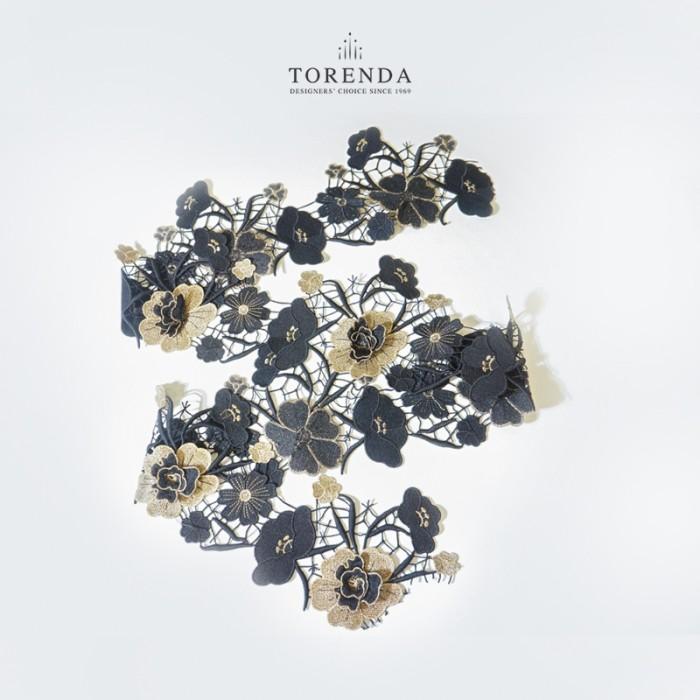 Jual Torenda Renda Prada - Black Gold / (Meter) - KI.10501 - Jakarta ...