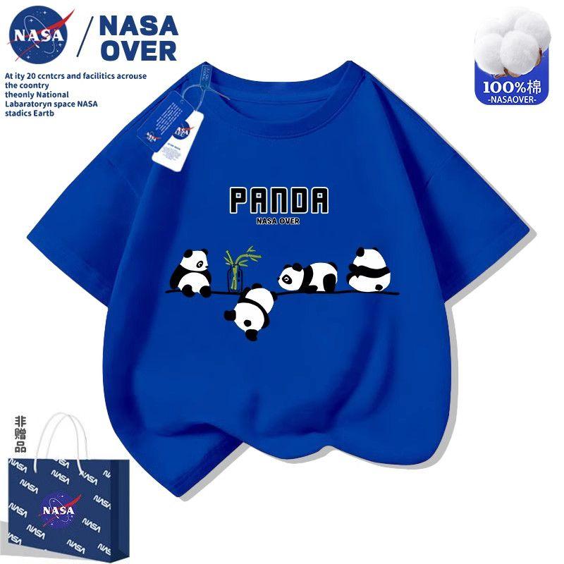 Áo Thun Trẻ Em, Thiết Kế Hình Gấu Trúc NASA, Ngắn Tay, Cho Bé Trai Và Bé Gái, Tay Lỡ, Bộ Sưu Tập Mùa Hè Mới 2025, Quần Áo Trẻ Em Trung Bình Và Lớn, Thích Hợp Cho Mùa Hè 2