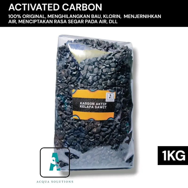 Karbon Aktif 1kg / Activated Carbon / Media Filter Air / Karbon Aktif Aquarium / Penjernih Air / Media Filter Aquarium / Water Filter 0