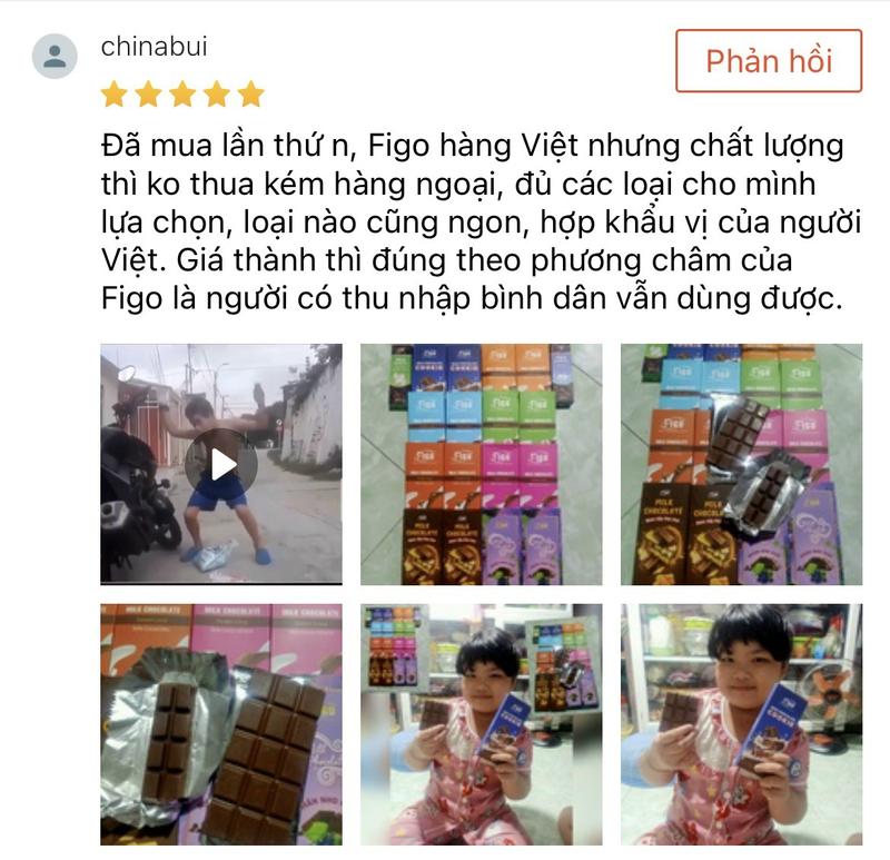 [Chính hãng]  Milk Chocolate nhân bánh Cookie FIGO thanh 20gr,50gr | Kẹo Socola sữa 50% Cacao nhân Cookie, giòn thơm,tan ngay trong miệng, chất lượng Food Snack 3
