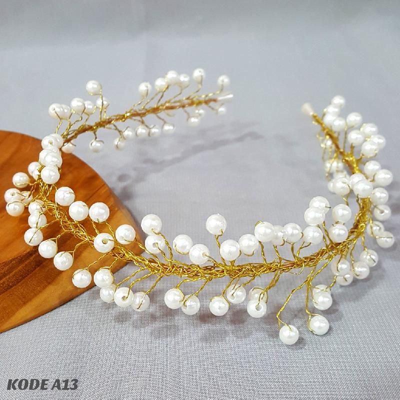 Bando Korea Mutiara Headpiece Aksesoris Rambut Wanita - A453 Headbands 8