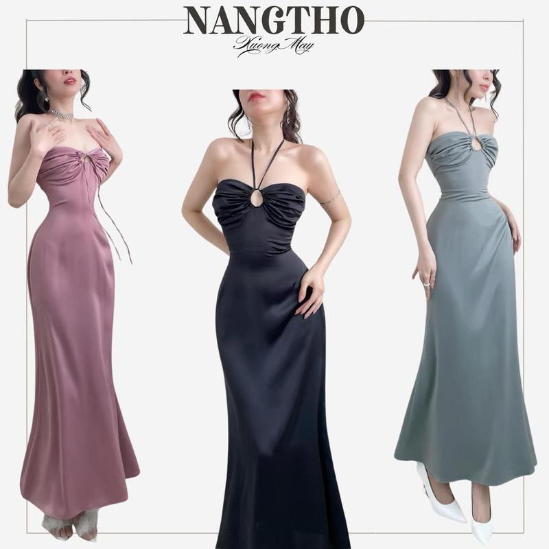  D173 Váy Chụp Sinh Nhật Kem Slay Ăn Cưới Sang Chảnh Chất Thun Gân Co Giãn Nữ Women 