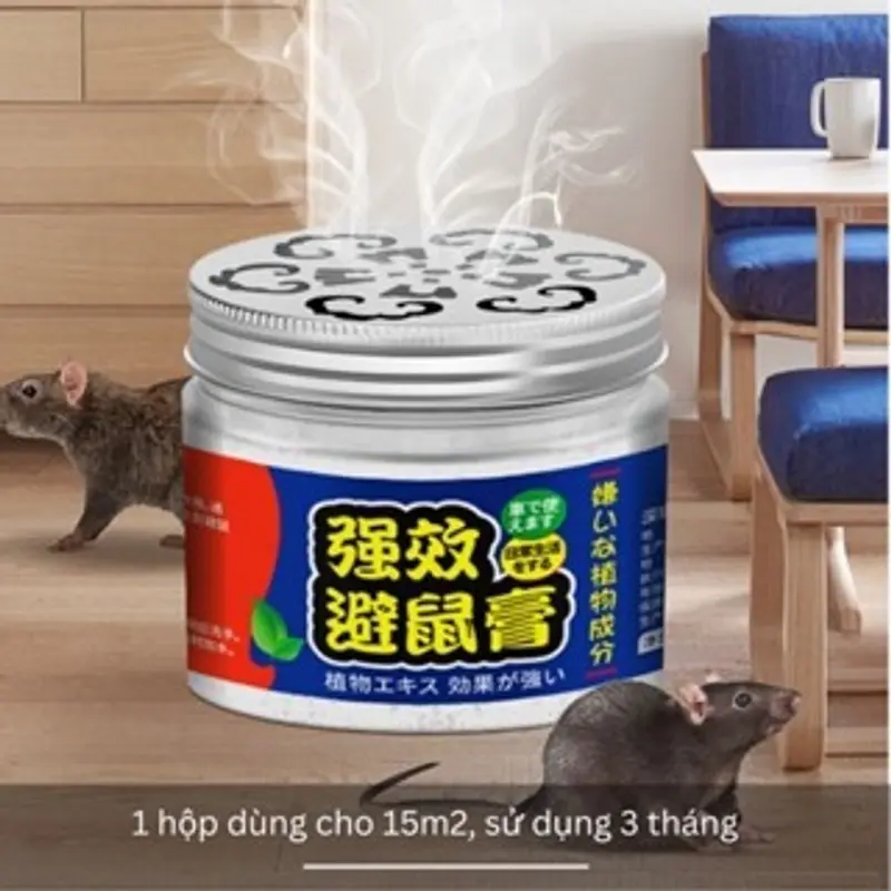Đuổi chuột, thuốc đuổi chuột trong nhà, sáp đuổi chuột chiết xuất thực vật an toàn hộp 100g_SĐC 3
