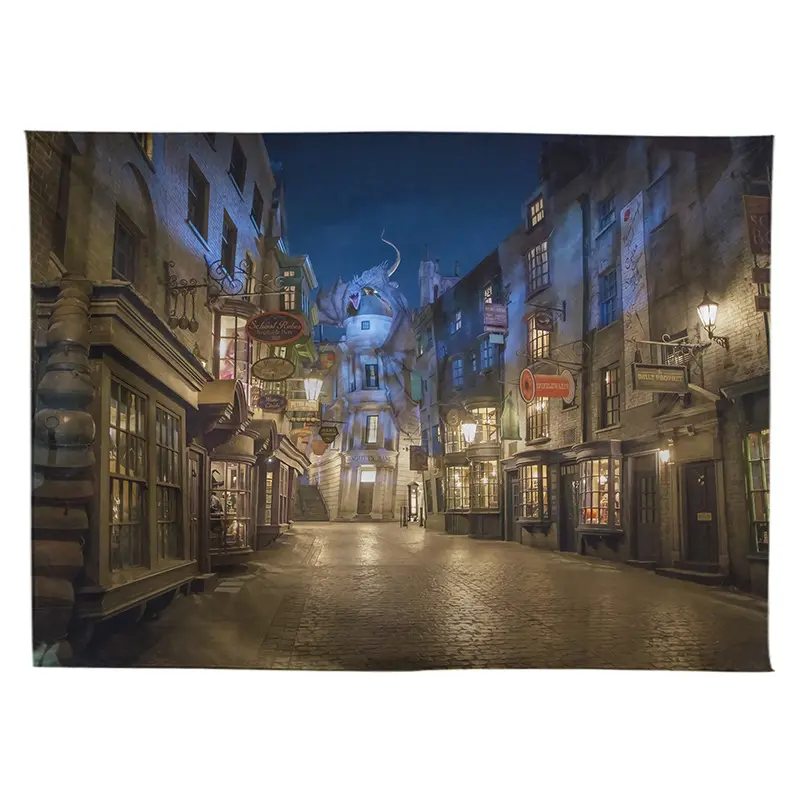 Giá Sách Cổ Điển Chủ Đề Harry Potter, Thiết Kế Nền Tảng Nửa Bậc 9 Và Ba Phần Tư, Vải Treo, Vải Nền Chụp Ảnh Đồ Trang Trí Nhà Cửa 7