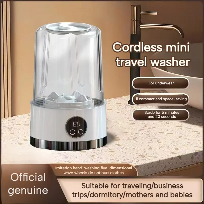 Dormitory mini portable wireless charging underwear washing machine