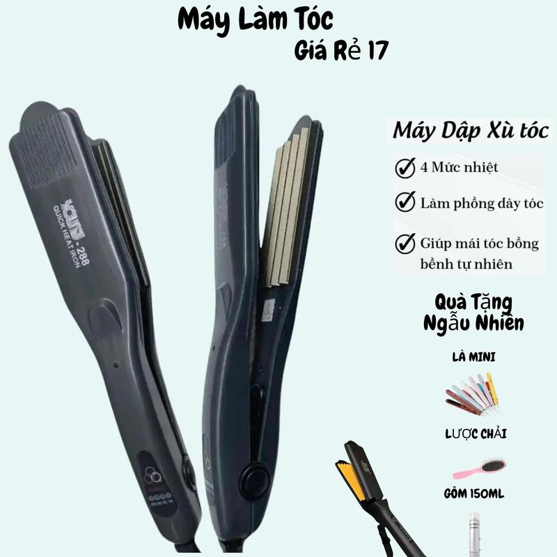 Máy Dập Xù Bấm Mè Tạo Kiểu Tóc Bản To Dùng Cho Salon Máy Dập Phồng Tóc Tam Giác.tặng kèm máy là mini