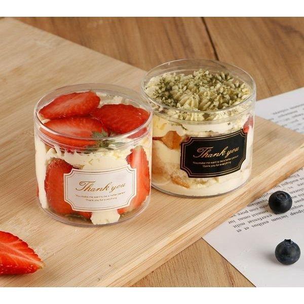 Sét 10 Cốc đựng bánh panacotta, bánh lạnh hình vuông - tròn 1