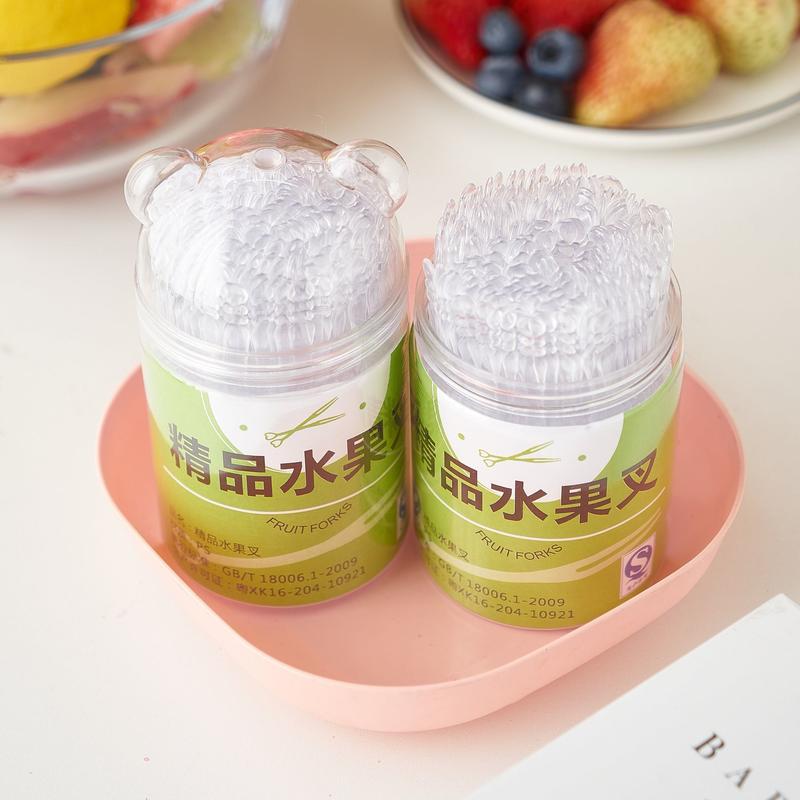 Product Introduction of Nĩa Trái Cây Dùng Một Lần, Hộp Đựng Lọ, Dày Và Cứng, Cầm Tay Gia Dụng, Cấp Thực Phẩm, Trong Suốt, Nĩa Nhỏ Thích Hợp Cho Gian Hàng 0