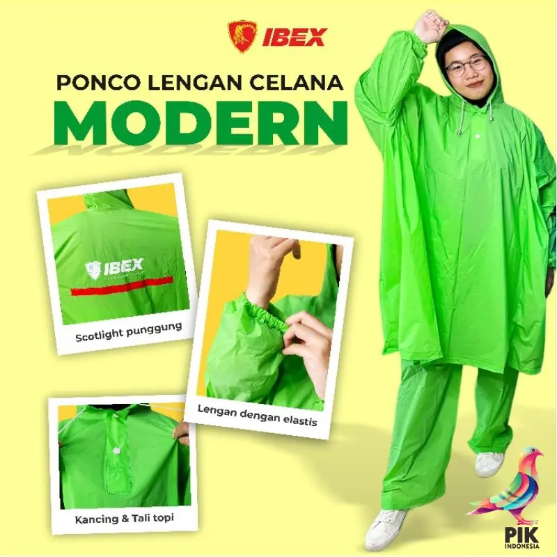 Jas Hujan Atasan dan Celana MODERN - IBEX 6
