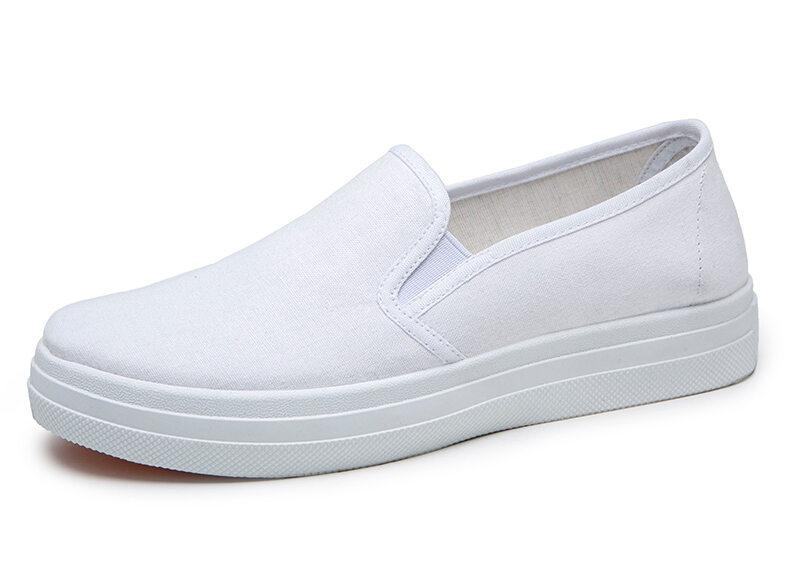 Product Introduction of Comfortable lace up women's flat shoes White non-slip rubber sole comfortable nursing shoes comfortable slip on sneakers 19