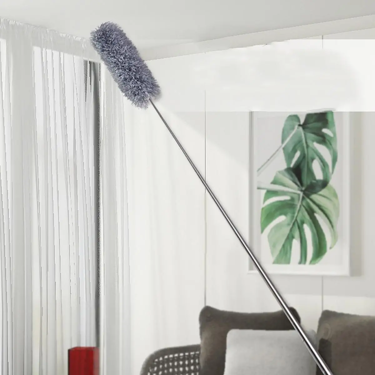 Home Accessories Long Handle Duster, 1 Count Adjustable Extendable Duster, Household Cleaning Products
