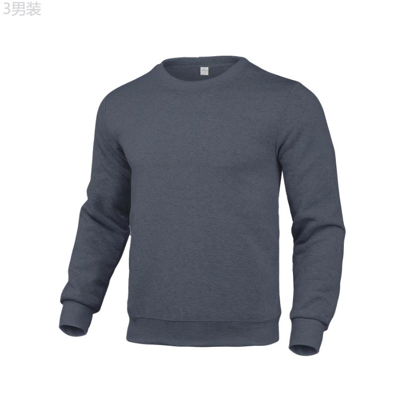 TikTok Shop Classic Crew Neck Sweatshirt Fashion Sweatshirts for Men Loose Fit Long Sleeve Solid Color Casual Pullover for Spring and Autumn Seasons