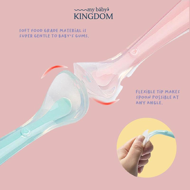 My Baby Kingdom Sendok Silikon Anak (include box) Sendok Anak Mpasi 7