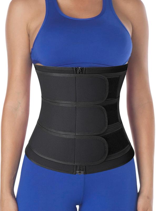 Women's Velcro Waist Trainer, High Stretch Zipper Waist Cincher, Tummy Control Body Shaper, Women's Shapewear for All Seasons 1