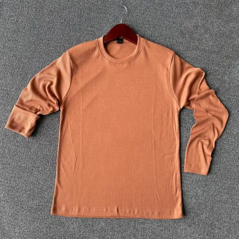 Kaos Rib Premium Lengan Panjang 2×1 / Kaos Rib Premium unisex Cewek Fit Katun Motif 6