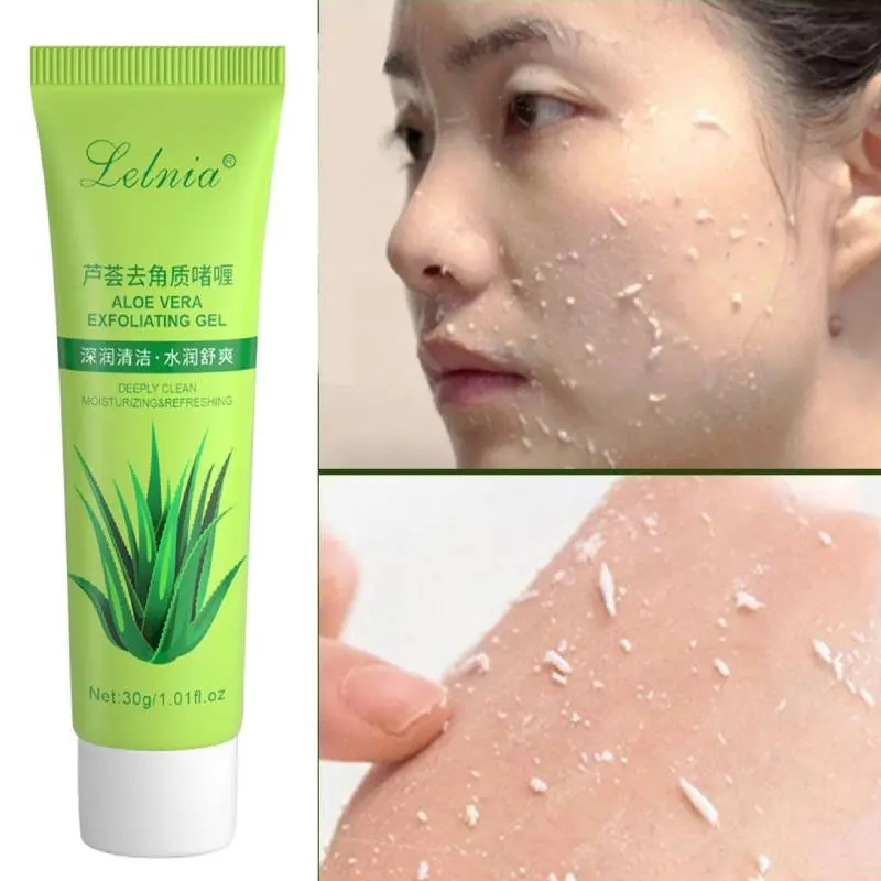Gel tẩy tế bào chết Lô Hội, Làm Sạch Sâu Lỗ Chân Lông Kem Gel Chăm Sóc Da tẩy tế bào chết Mặt Lô Hội, 30g 0