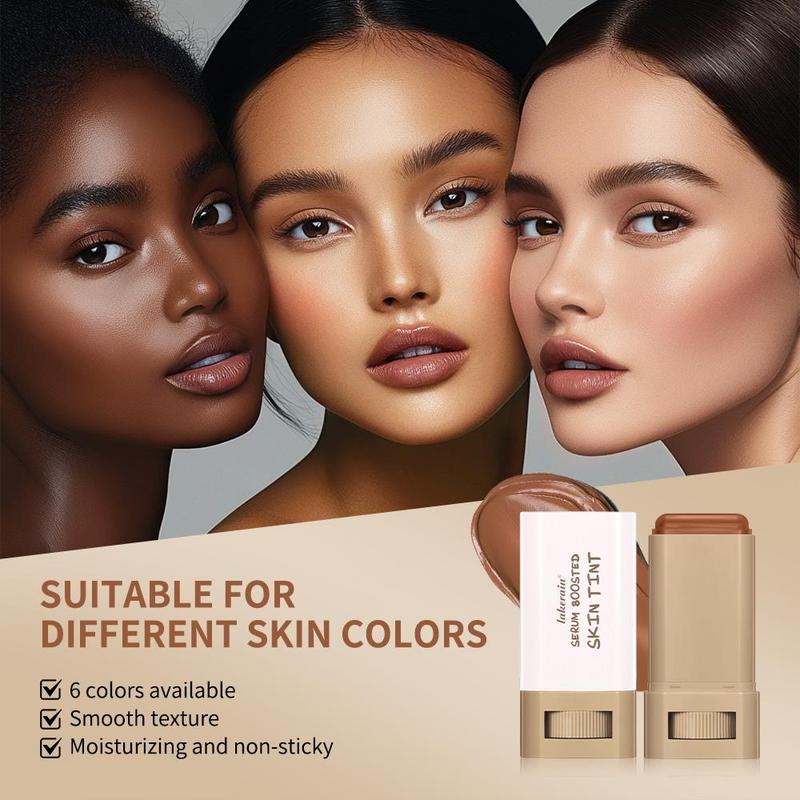 Long-lasting Moisturizing Solid Foundation, 2 Counts/set Tinted Moisturizing Cream Foundation, Smooth Application, Facial Cosmetic, Concealer, Color Corrector Makeup, Flawless, Base 2