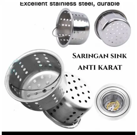 [DAISO] Saringan Wastafel Cuci Piring / Saringan Lubang Sink Stainless 0