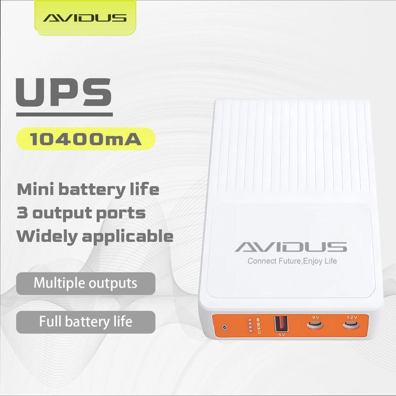 AVIDUS S110 10400mAh 2A Mini UPS Backup Power Supply 5V 9V 12V - TikTok ...