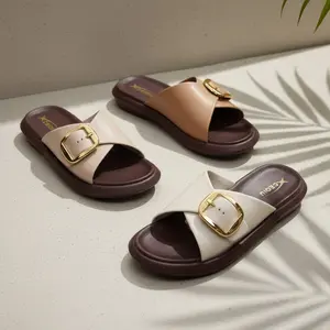 EH-62 | EH262 | Slip On Wanita Masa Kini Modis dan Viral | Sandal Selop Wanita Motif Terbaru | Gesper bisa di Setel Ukurannya