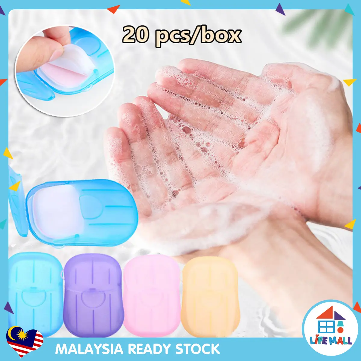 Travel disposable soap flakes boxed soap paper portable soap flakes mini soap paper Clean