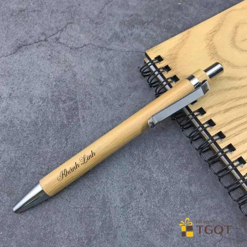 Bút gỗ tre miễn phí khắc chữ theo yêu cầu- Viết gỗ khắc tên - Quà tặng thầy cô, quà tốt nghiệp ý nghĩa - thay ngòi dễ dàng 3