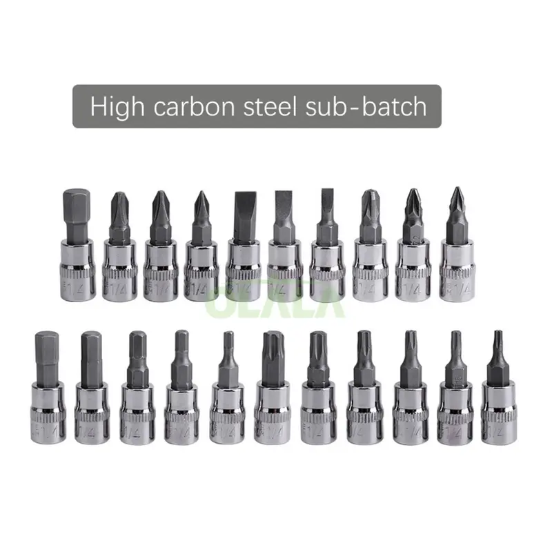 SOCKET PREMIUM 1/4 WRENCH PAS SOCKET SET REPAIR TOOL 46 PCS SOCKET TOOL KIT PAS RING L OLL-JL1046AA 4