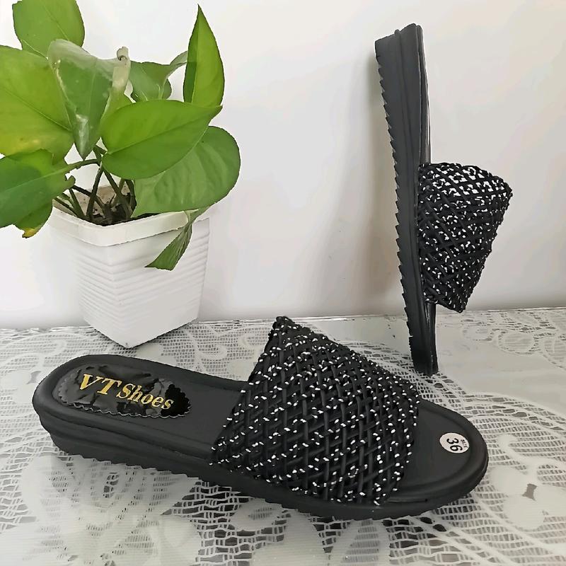 Dép Nữ Đế Xuồng 3cm. Dép Lưới Nữ Trung niên Mang Êm,Đẹp Thoáng chân. Dép bản Lưới nữ. Mã số LB01