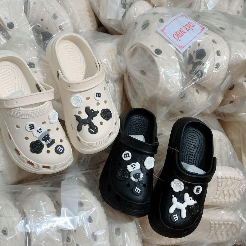 Dép Sục bearbrickk cực xinh (mã sucre) DéP GiàY DéP GiàY Shoes Len Nữ Quai Hậu