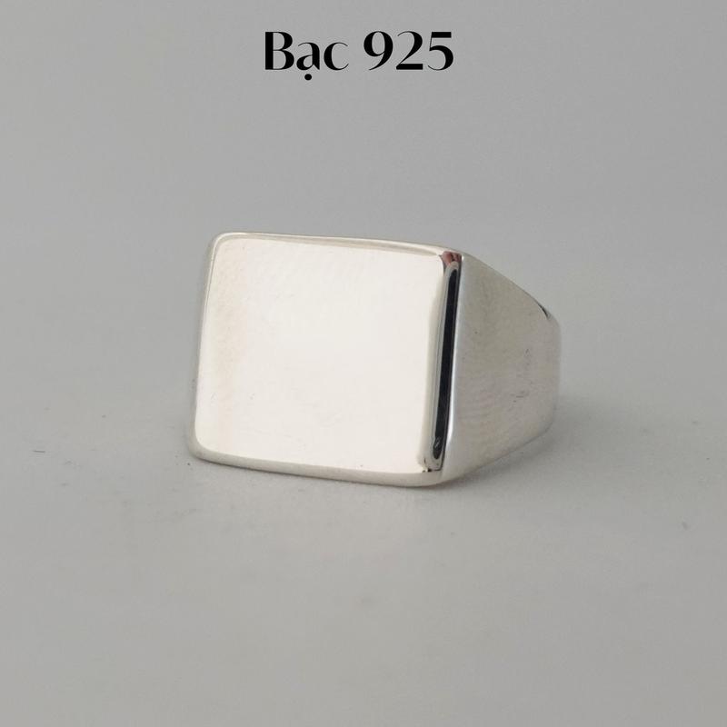 Nhẫn freesize signet mặt vuông trơn phù hợp cả nam và nữ M03
