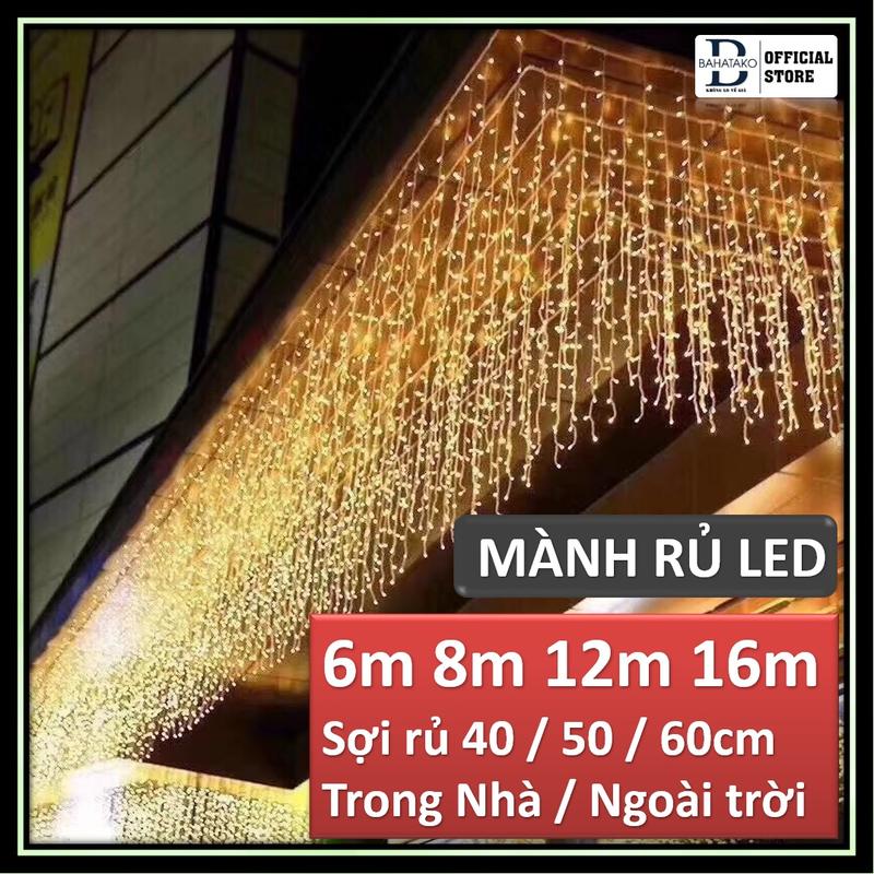  Đèn thả rèm mành rủ 6m 8m 12m 16m mét LED Trang Trí Ngoài Trời Trang Trí Sự Kiện Nhà Cửa Sảnh Quán Cafe 