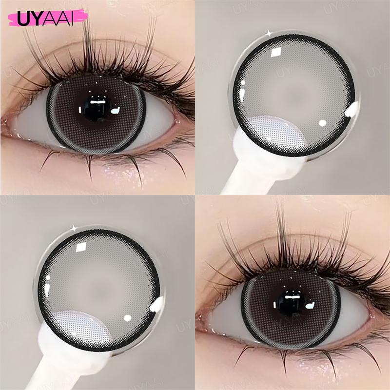【0-6 độ | COD | MUA 1 TẶNG Gifts Kính áp tròng, UYAAI, 14,5mm, sử dụng 1 năm, mềm mại, Pearl Gray,Brown, K4 Grey,Broen, Tai Tea Grey,Black, dễ đeo, cho đôi mắt thoải mái hơn Lens