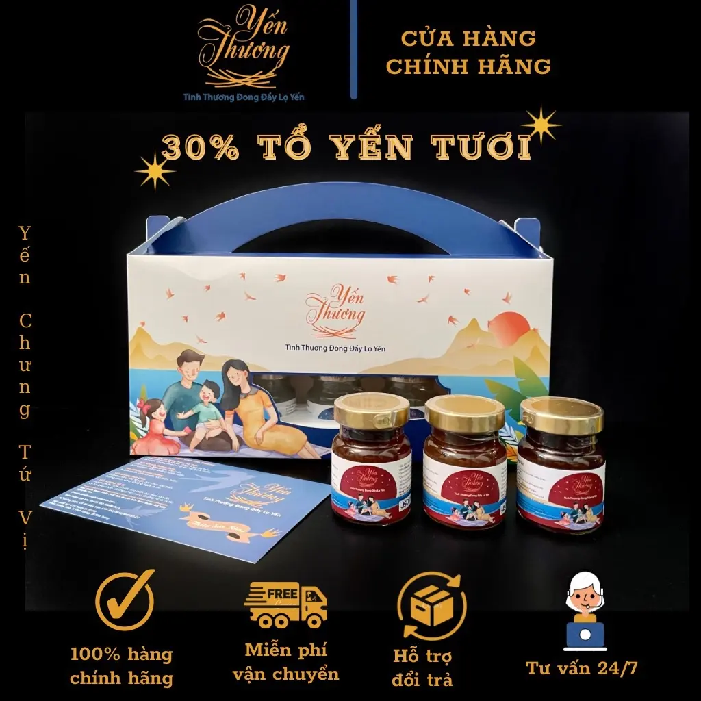 [KÈM QUÀ]  Yến Chưng Tứ Vị  30% Yến Tươi Mỗi Hũ 70ml - Yến Sào Khánh Hoà Yến Thương
