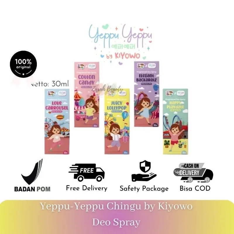 Deodorant Spray Chingu x Yeppu Yeppu Official Deo Spray Fragrance 30 ml Roll On Ketiak 0