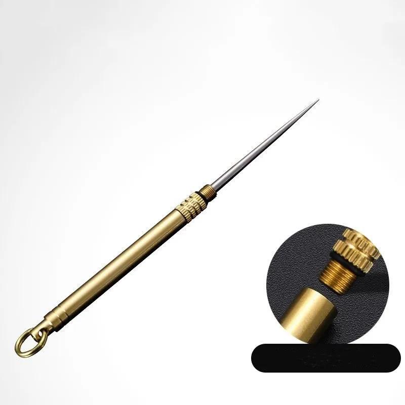 Product Introduction of Titanium Outdoor EDC Portable Multi-Purpose Toothpick Bottle Fruit Fork Camping Tool Toothpick Tube Is More Durable Than Floss 6