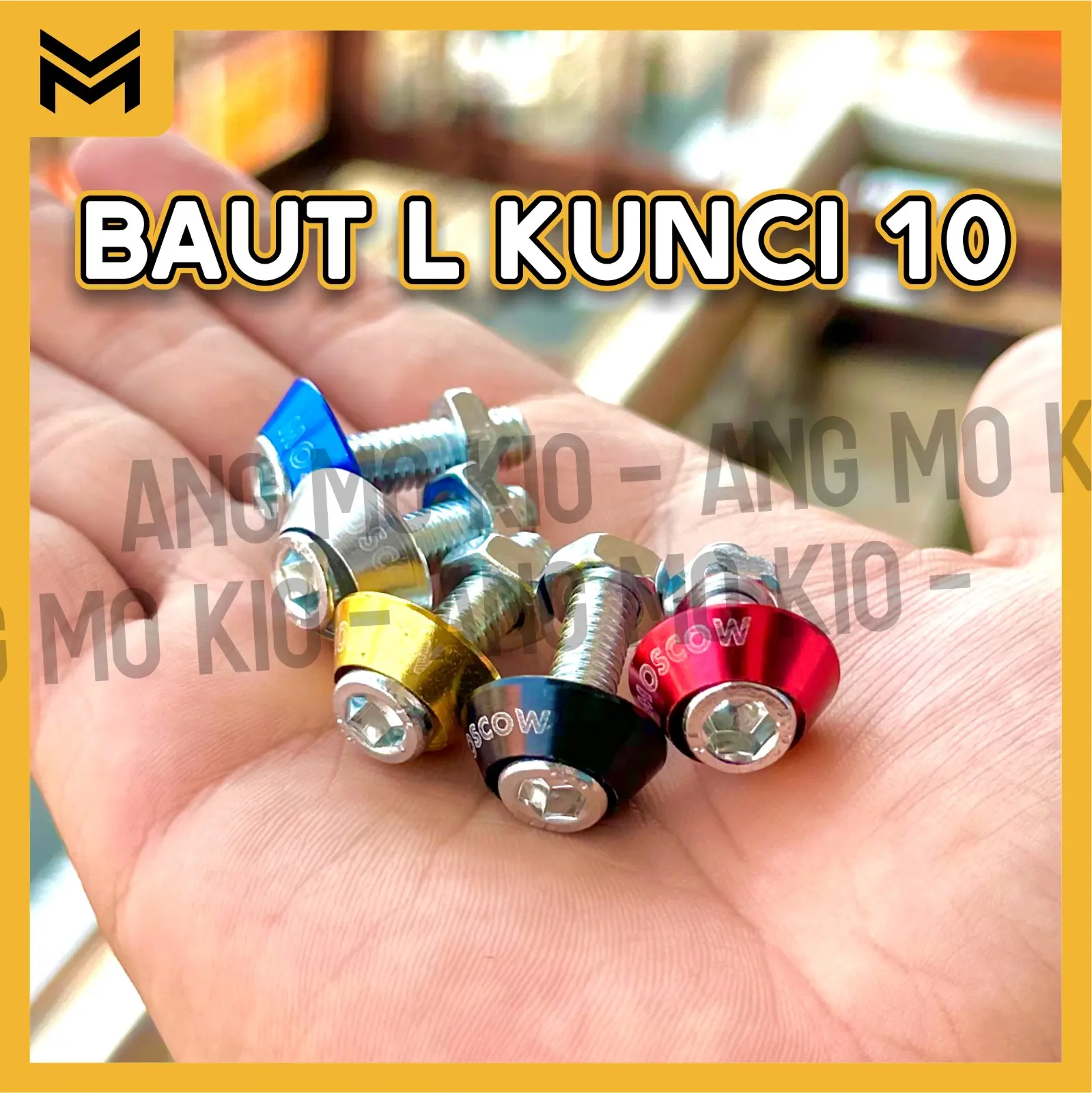 BAUT KUNCI L / BAUT L + RING KUNCI 10 BAUT POSH 6 MM BAUT BODY MOTOR SPAKBOR BLOK MESIN PLAT NOMOR DLL MONEL BAUT SATUAN MOSCOW 6MM BAUT KUNCI RING 10 FULL CNC UNIVERSAL nmax vario all beat fino lexi mio cbr adv aerox dll