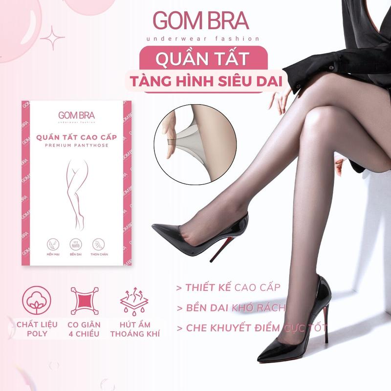 BH 1 ĐỔI 1 Quần tất lưới đen tàng hình siêu dai Gom Bra cao cấp quần vớ nữ chất poly mềm mịn co dãn thon chân - QT-1022