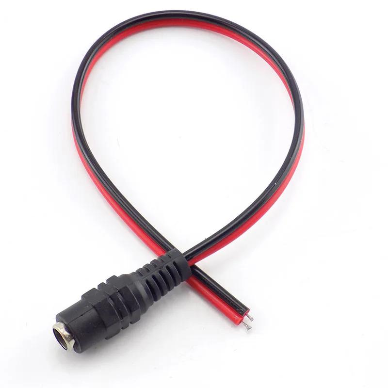 OhLinTek 1/5/10pcs 12V DC 5521 Male Female Connectors jack cable adapter plug power supply wire cord 5.5 x 2.1mm for LED Strip Light CCTV Camera 6
