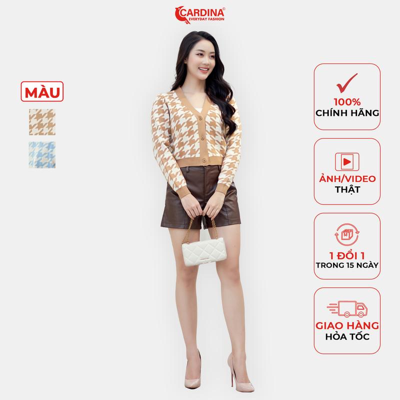 Áo cardigan nữ CARDINA lông thỏ dáng áo ngắn cổ V tạo cảm giác trẻ trung cho người mặc 3DGN03 Top Women