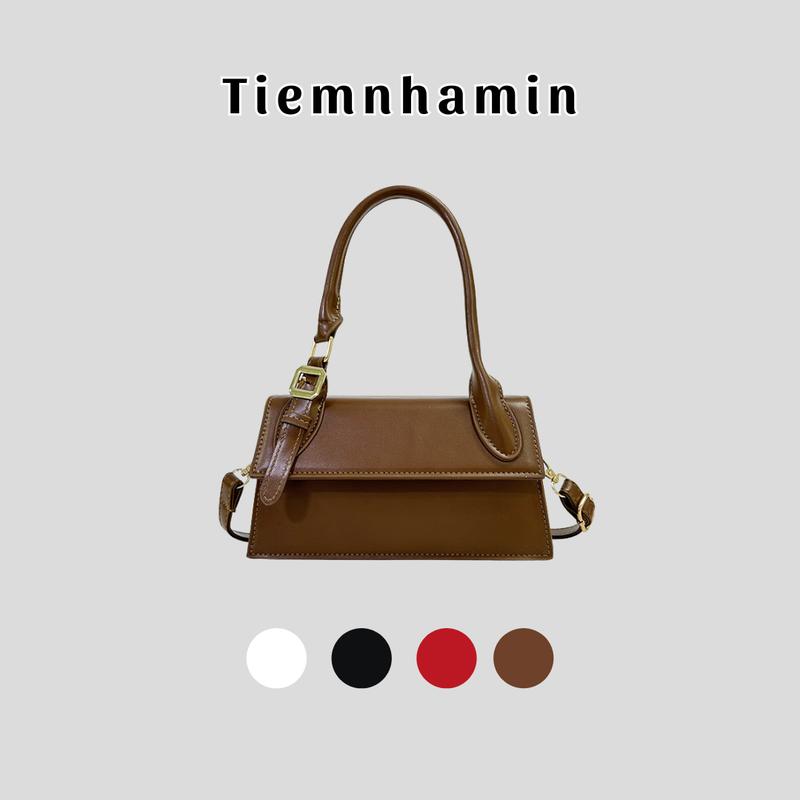 Túi xách nữ Jack Tiemnhamin túi nữ cầm tay đeo chéo phối đai bản vòm mẫu mới 2024 size 20 đựnġ vừa điện thȯại - TNM22 0