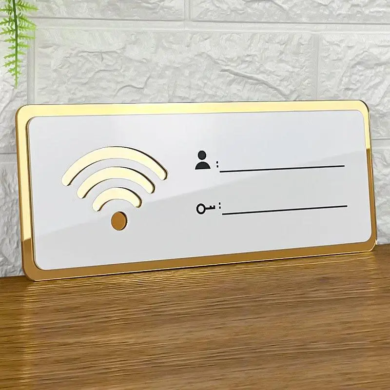 Acrylic WiFi Indicator Sign, 1 Count Modern WiFi Reminder Sign, Office Presentation Sign, Office Stationery & Supplies, Decor