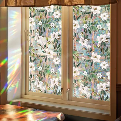 Floral Wall Decals Flower Garden Electrostatic Window Stickers ...