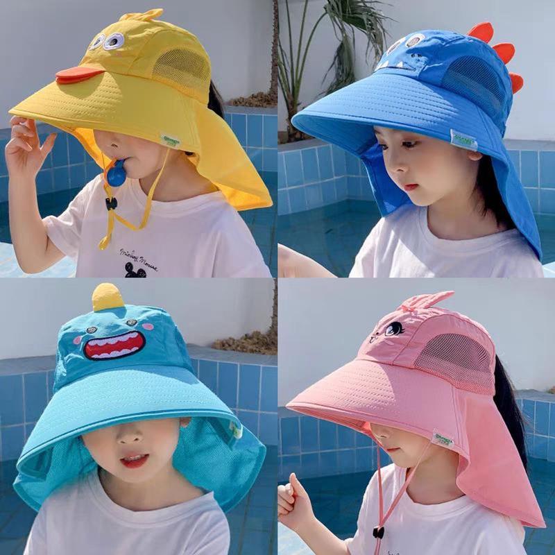 Mũ chống nắng cho bé trai bé gái đi biển đi biển chống tia UV có lưới thoáng mát mũ vành lớn siêu to rộng 0