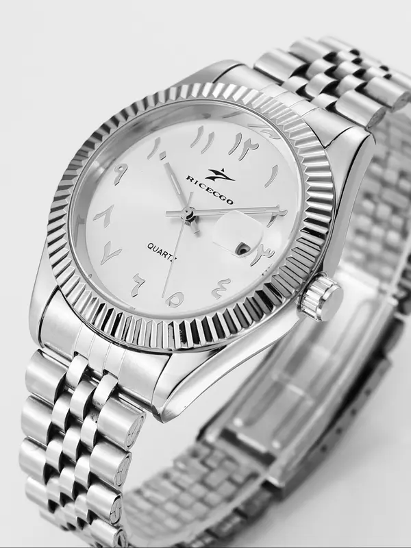 Ricecgo Men's Classic Quartz Watch, Business Style, Stainless Steel Strap, Ideal Gift for Birthdays Or Special Occasions, Father's Day Gift 7