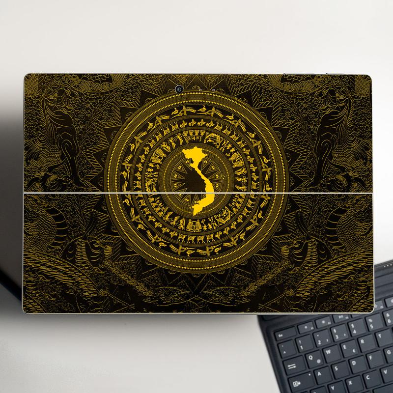 Skin decal in hình trống đồng cho Surface 3 10.8 Go Go2 Pro 1 2 Pro 3 Pro 4 5 6 Pro 7 7 Plus Pro 8 Pro 9 Pro X đã cắt sẵn bám chắc có in hình theo yêu cầu dan macbook