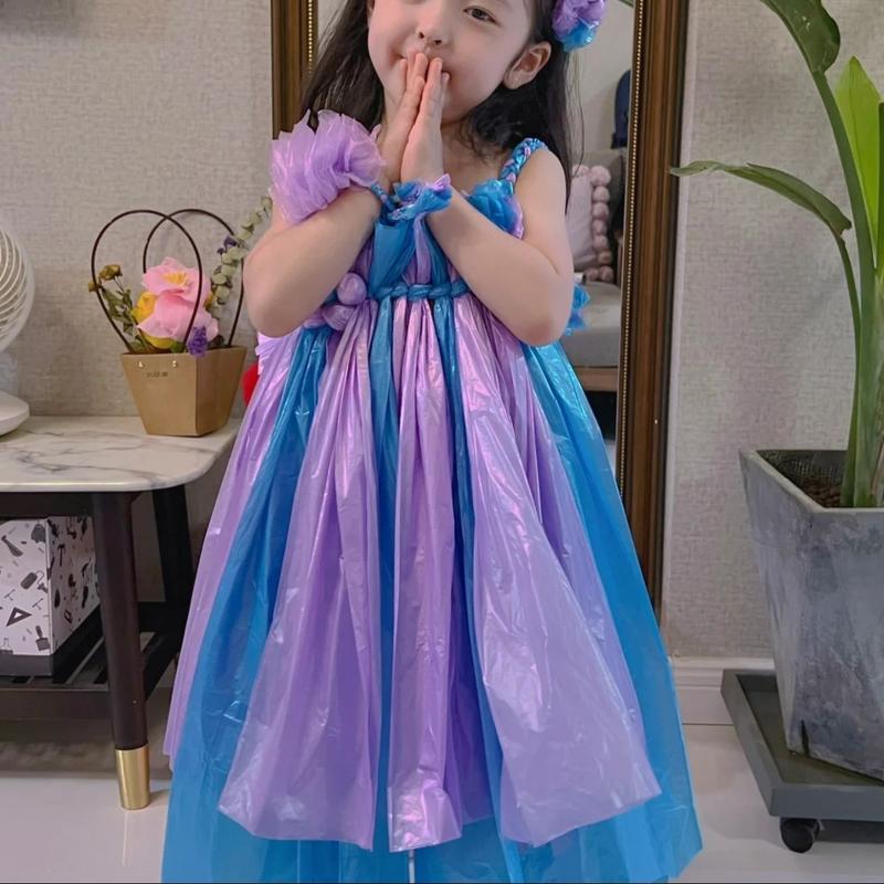 Quần Áo Bảo Vệ Môi Trường Cho Trẻ Em, Thủ Công, Bảo Vệ Môi Trường Bố Mẹ-Bé Thời Trang Trình Diễn Quần Áo, Quần Áo Biểu Diễn, Giảm Giá Cho Khách Hàng Mới 1