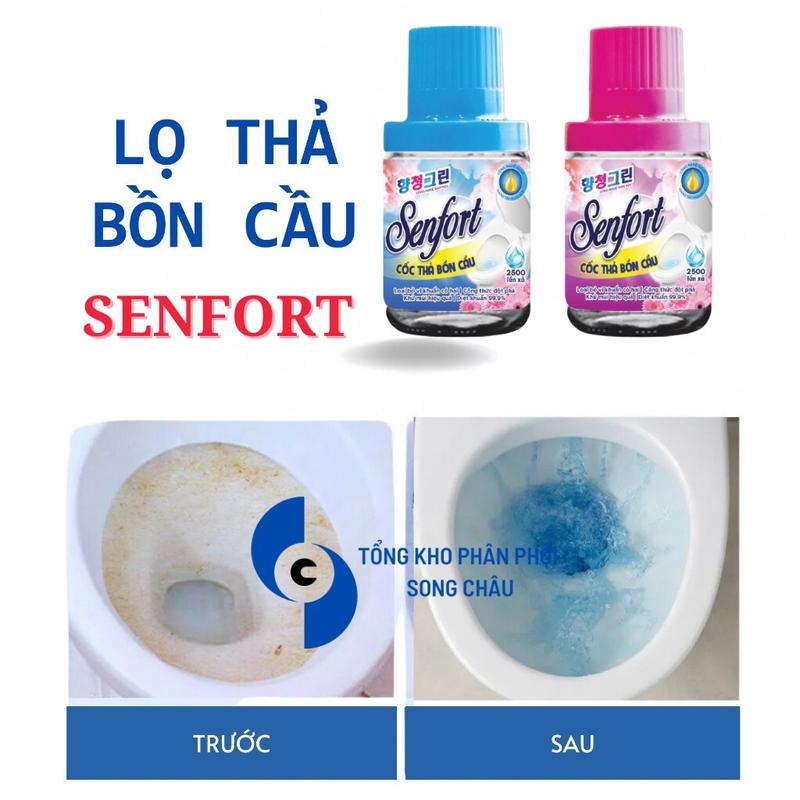 Senfort Combo 3 Lọ Thả Bồn Cầu Khử Mùi Diệt Khuẩn 180G Tiện Lợi & Thay Thế Viên Thả Bồn Cầu Giúp Luôn Sạch An Toàn Không Mùi Hóa Chất