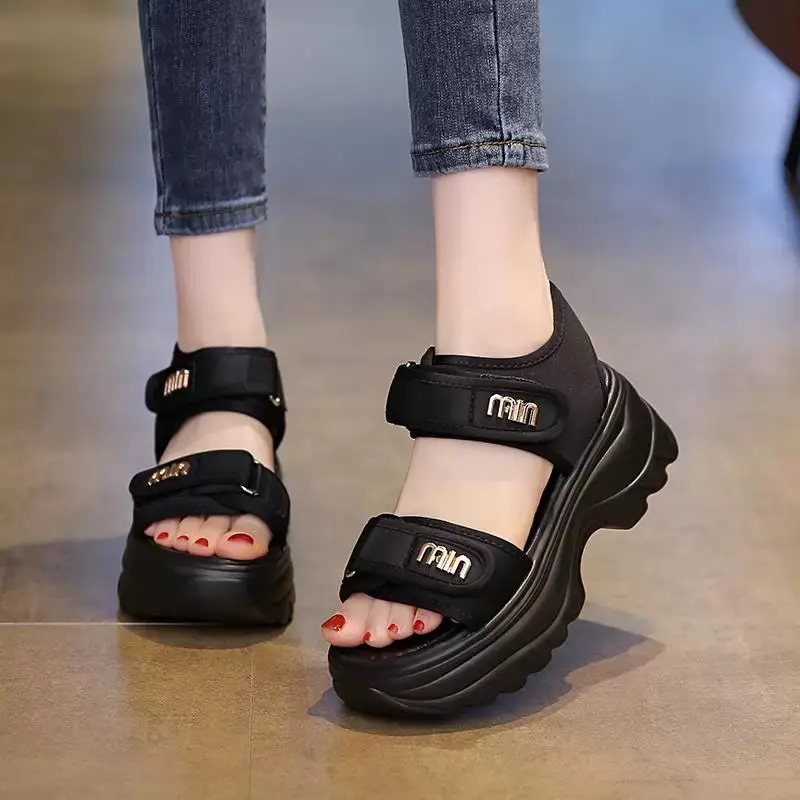 Sandal nữ đế cao 7cm quai chất liệu da mềm đẹp, Hottrend Mimi. 7